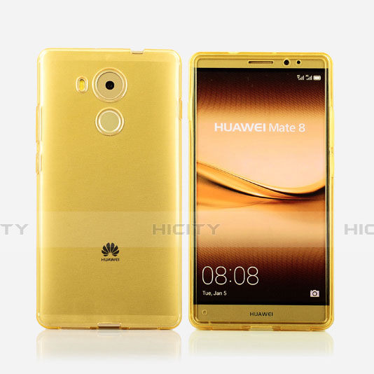 Carcasa Silicona Transparente Cubre Entero para Huawei Mate 8 Oro