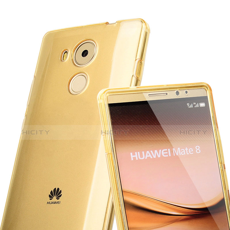 Carcasa Silicona Transparente Cubre Entero para Huawei Mate 8 Oro