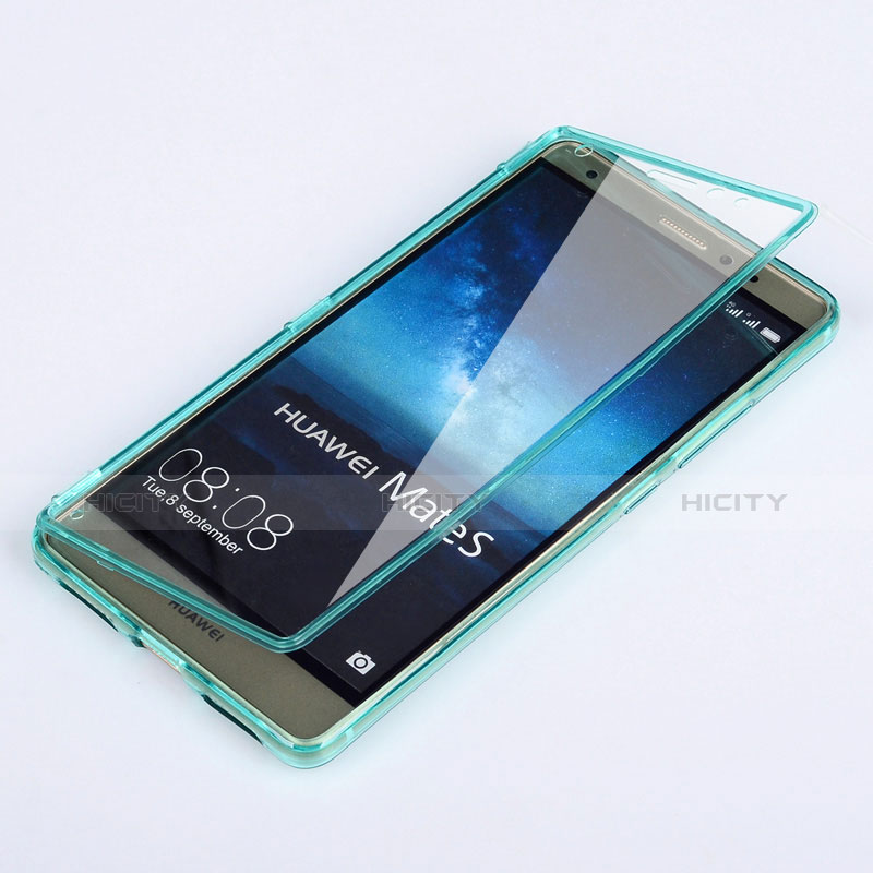 Carcasa Silicona Transparente Cubre Entero para Huawei Mate S Azul Cielo