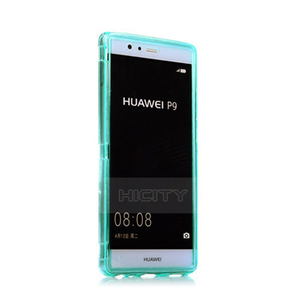 Carcasa Silicona Transparente Cubre Entero para Huawei P9 Plus Azul Cielo