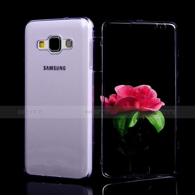 Carcasa Silicona Transparente Cubre Entero para Samsung Galaxy DS A300G A300H A300M Morado
