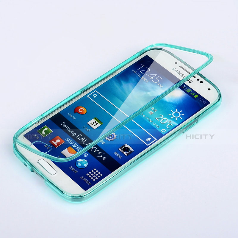 Carcasa Silicona Transparente Cubre Entero para Samsung Galaxy S4 IV Advance i9500 Azul Cielo