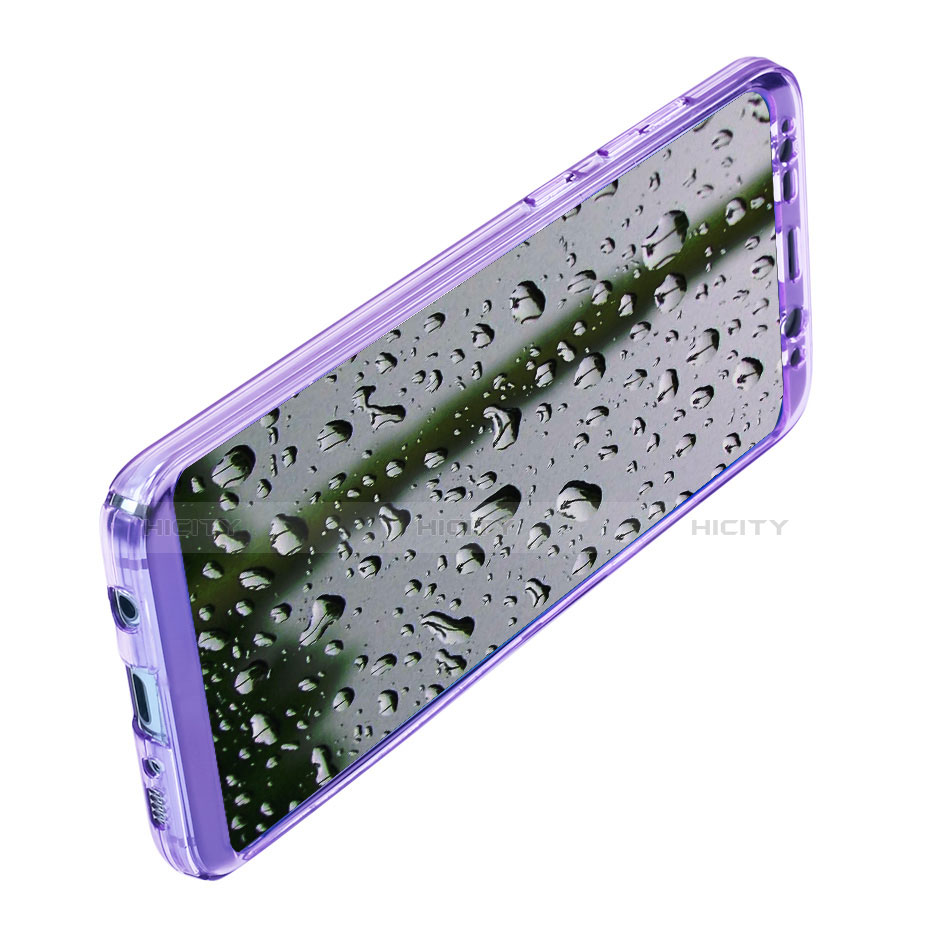 Carcasa Silicona Transparente Cubre Entero para Samsung Galaxy S8 Morado