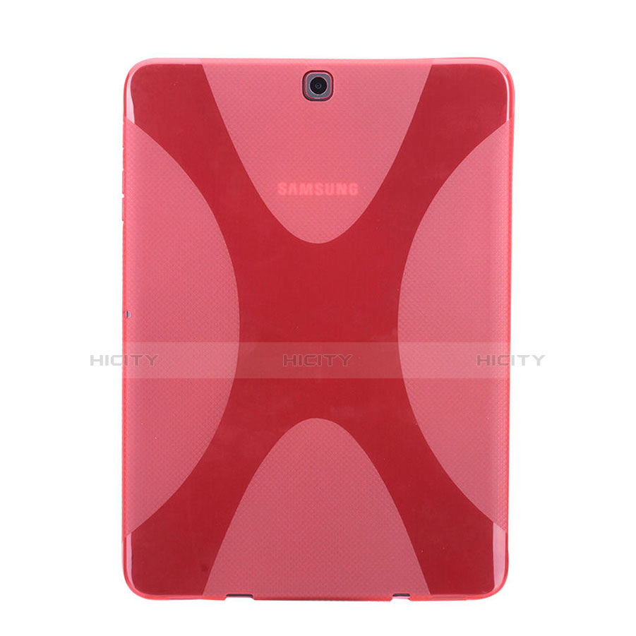 Carcasa Silicona Transparente X-Line para Samsung Galaxy Tab S2 8.0 SM-T710 SM-T715 Rojo