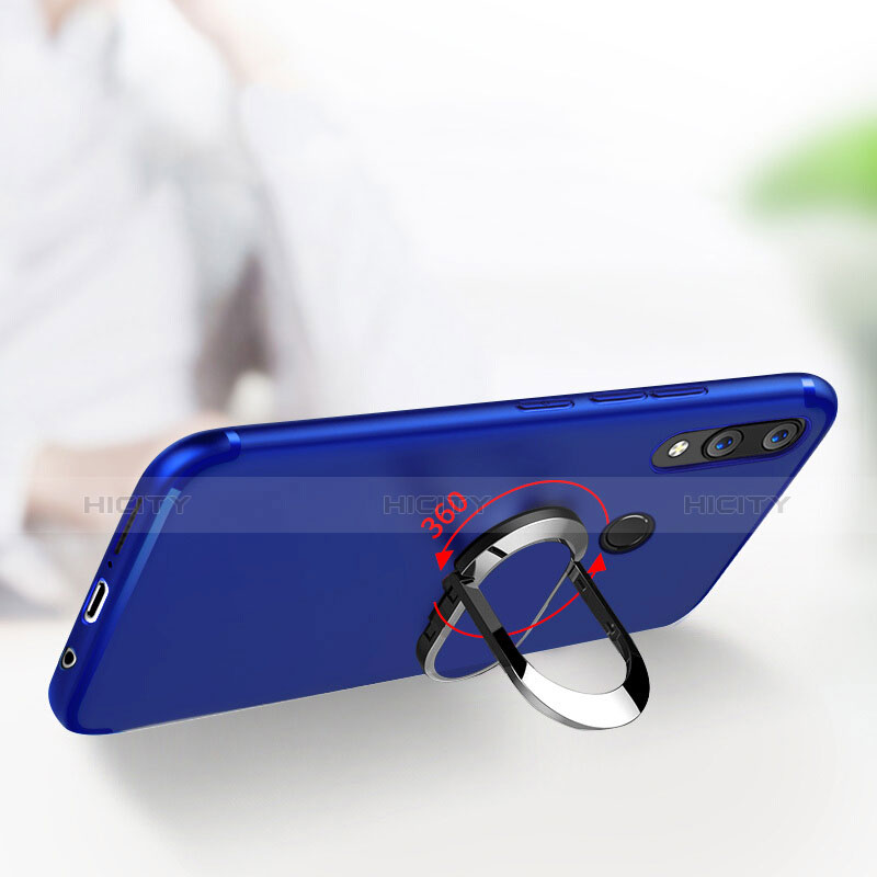 Carcasa Silicona Ultrafina Goma con Anillo de dedo Soporte para Huawei P20 Lite Azul
