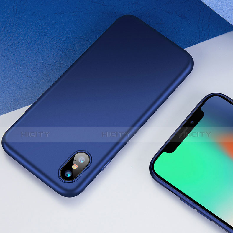 Carcasa Silicona Ultrafina Goma para Apple iPhone Xs Azul