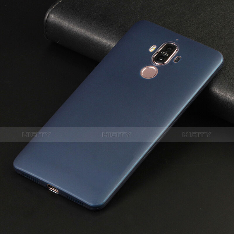 Carcasa Silicona Ultrafina Goma para Huawei Mate 9 Azul