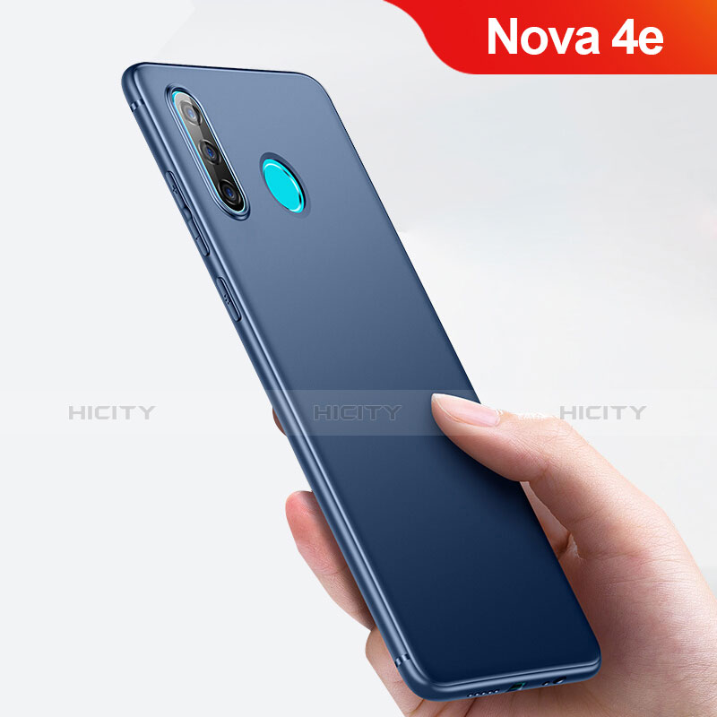 Carcasa Silicona Ultrafina Goma para Huawei Nova 4e Azul