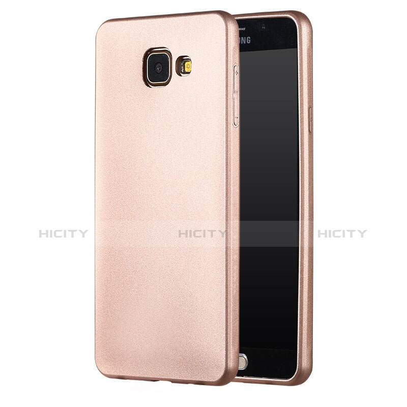 Carcasa Silicona Ultrafina Goma para Samsung Galaxy A3 (2017) SM-A320F Oro