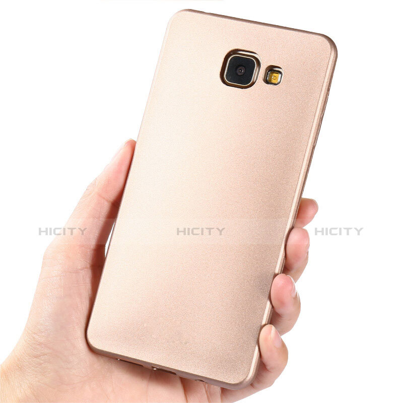 Carcasa Silicona Ultrafina Goma para Samsung Galaxy A3 (2017) SM-A320F Oro