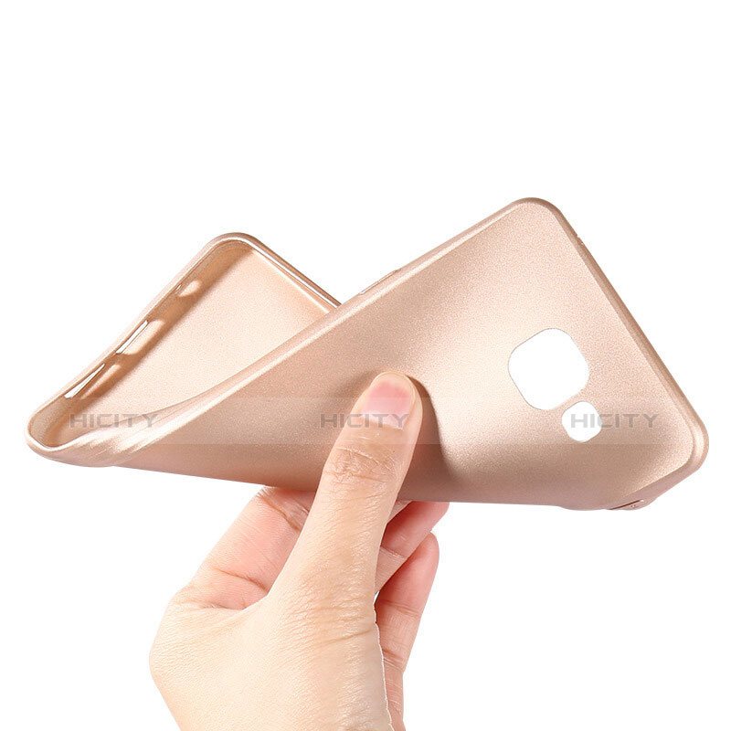 Carcasa Silicona Ultrafina Goma para Samsung Galaxy A7 (2016) A7100 Oro