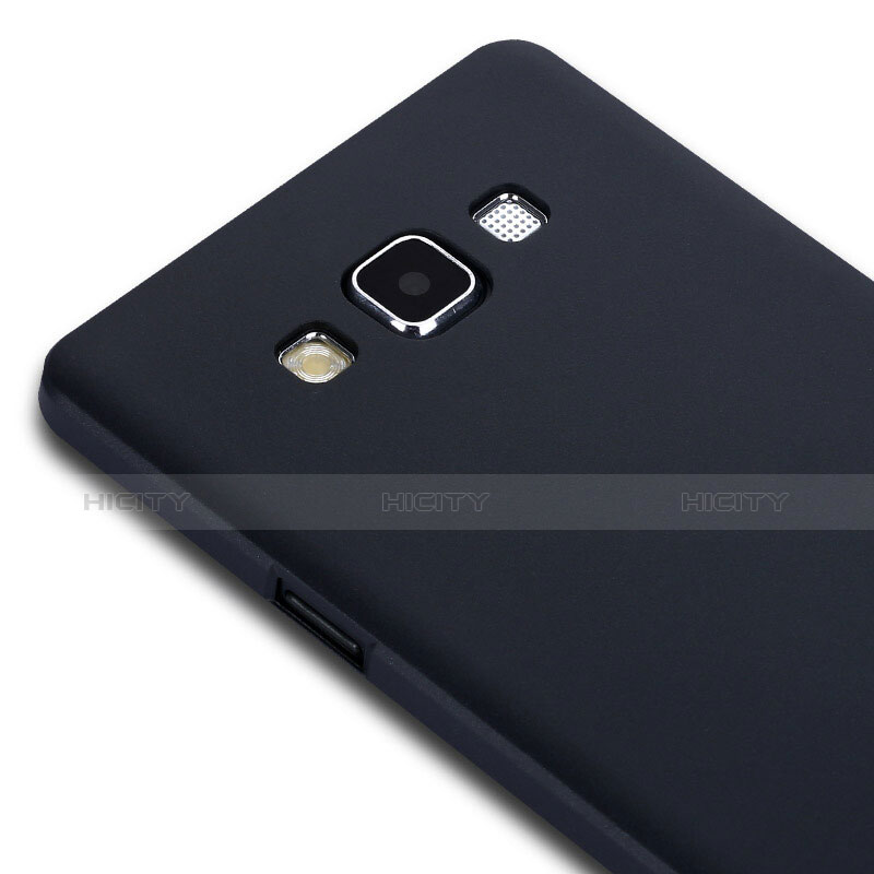 Carcasa Silicona Ultrafina Goma para Samsung Galaxy A7 Duos SM-A700F A700FD Negro