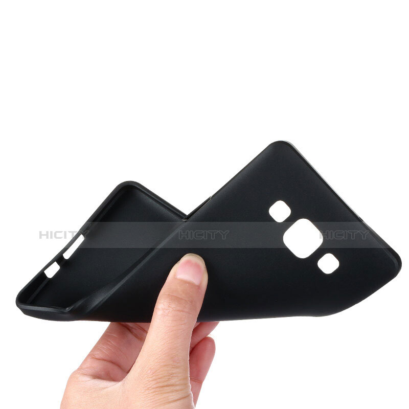 Carcasa Silicona Ultrafina Goma para Samsung Galaxy A7 Duos SM-A700F A700FD Negro