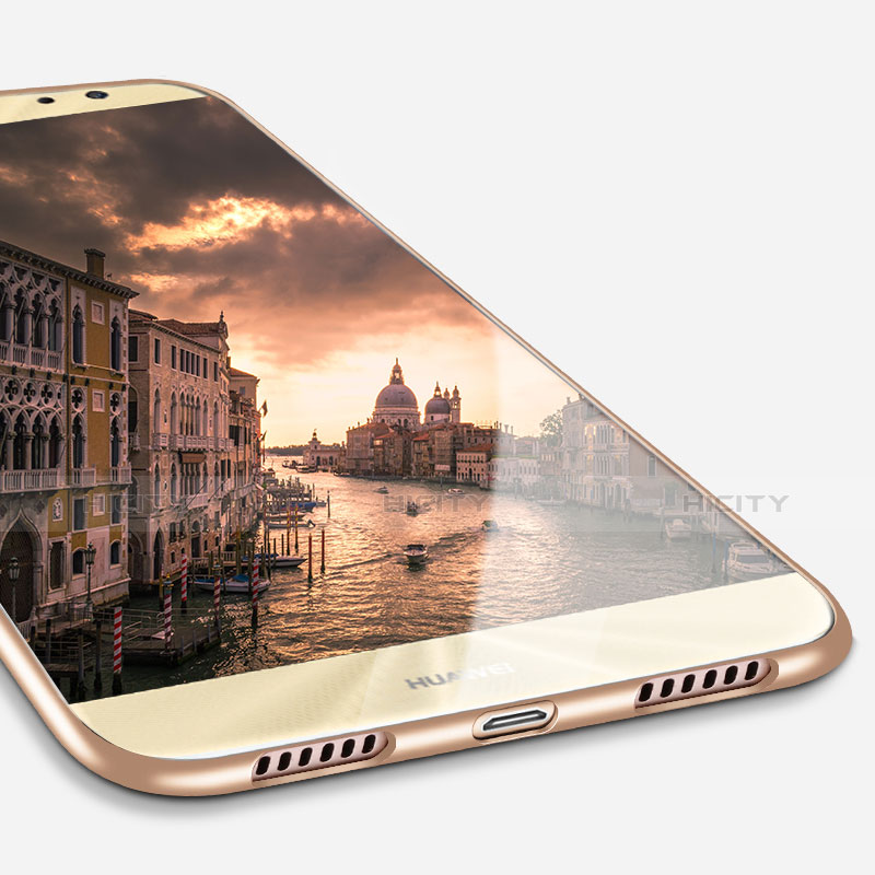 Carcasa Silicona Ultrafina Goma S02 para Huawei G9 Plus Oro