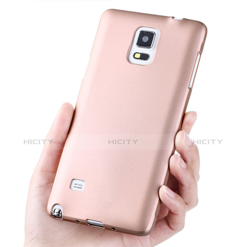 Carcasa Silicona Ultrafina Goma S02 para Samsung Galaxy Note 4 SM-N910F Oro Rosa