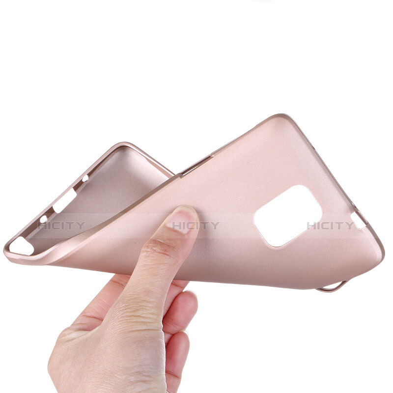 Carcasa Silicona Ultrafina Goma S02 para Samsung Galaxy Note 4 SM-N910F Oro Rosa