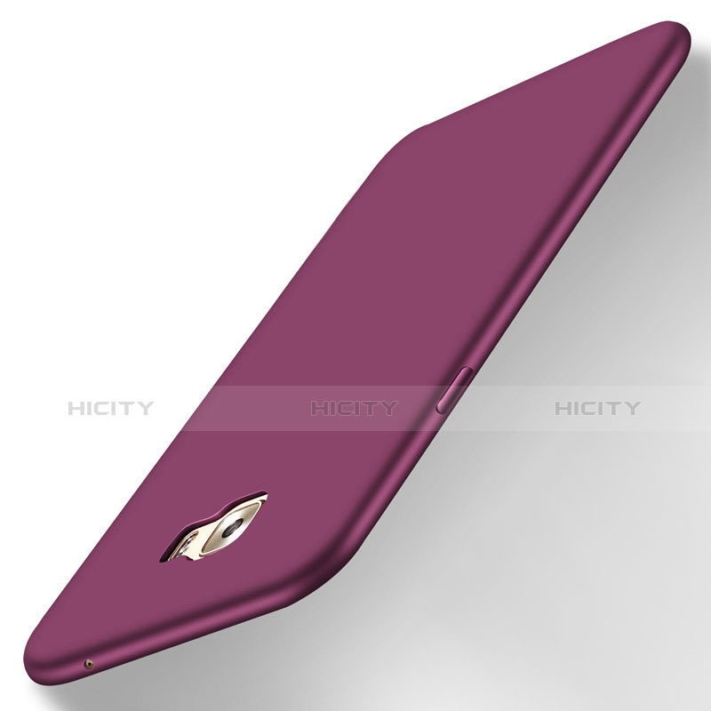 Carcasa Silicona Ultrafina Goma S03 para Samsung Galaxy C7 Pro C7010 Morado