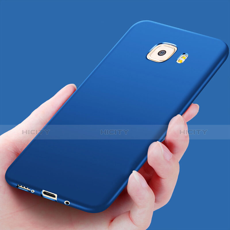 Carcasa Silicona Ultrafina Goma S03 para Samsung Galaxy C9 Pro C9000 Azul