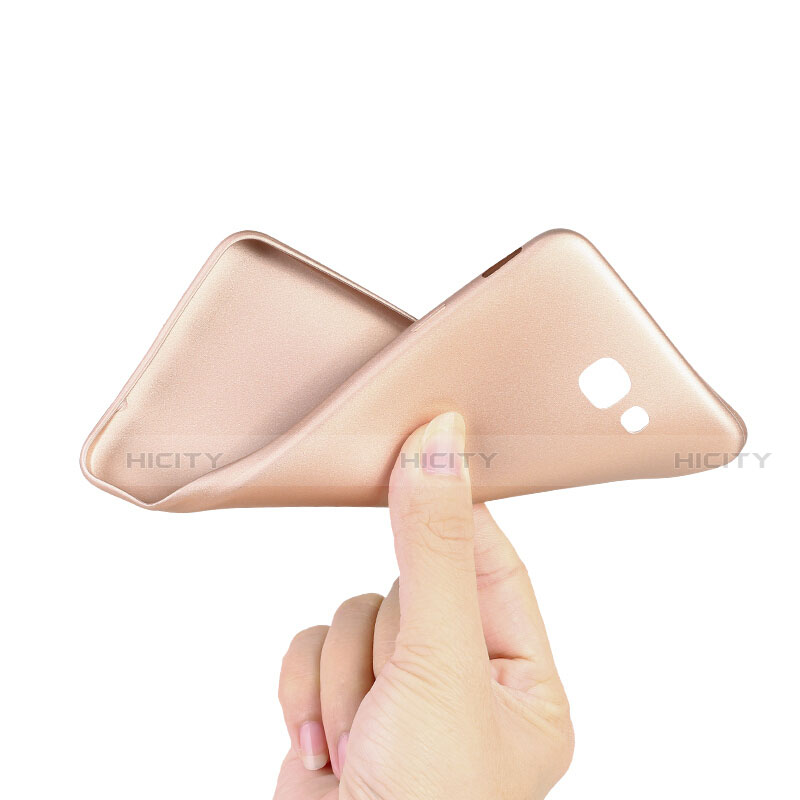 Carcasa Silicona Ultrafina Goma S03 para Samsung Galaxy J7 Prime Oro