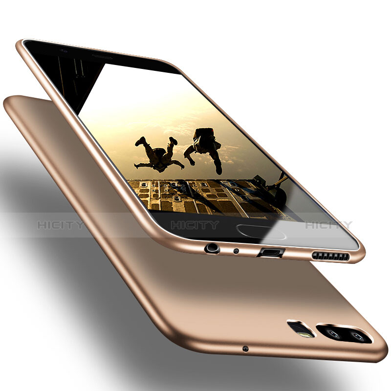 Carcasa Silicona Ultrafina Goma S05 para Huawei P10 Oro