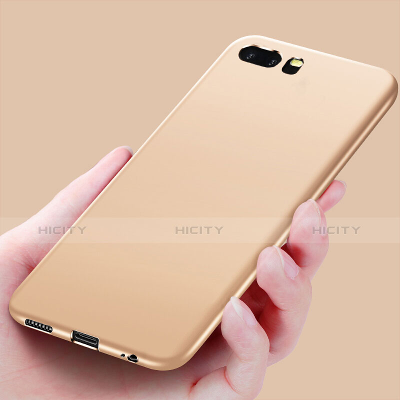 Carcasa Silicona Ultrafina Goma S05 para Huawei P10 Oro