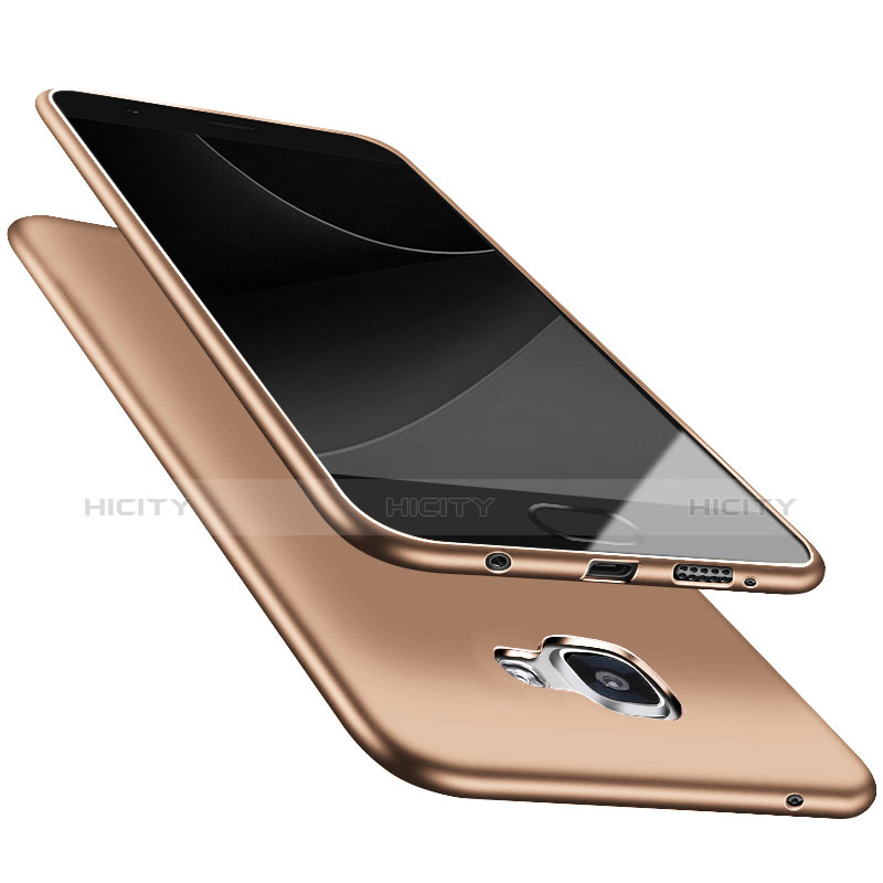 Carcasa Silicona Ultrafina Goma S05 para Samsung Galaxy A9 (2016) A9000 Oro