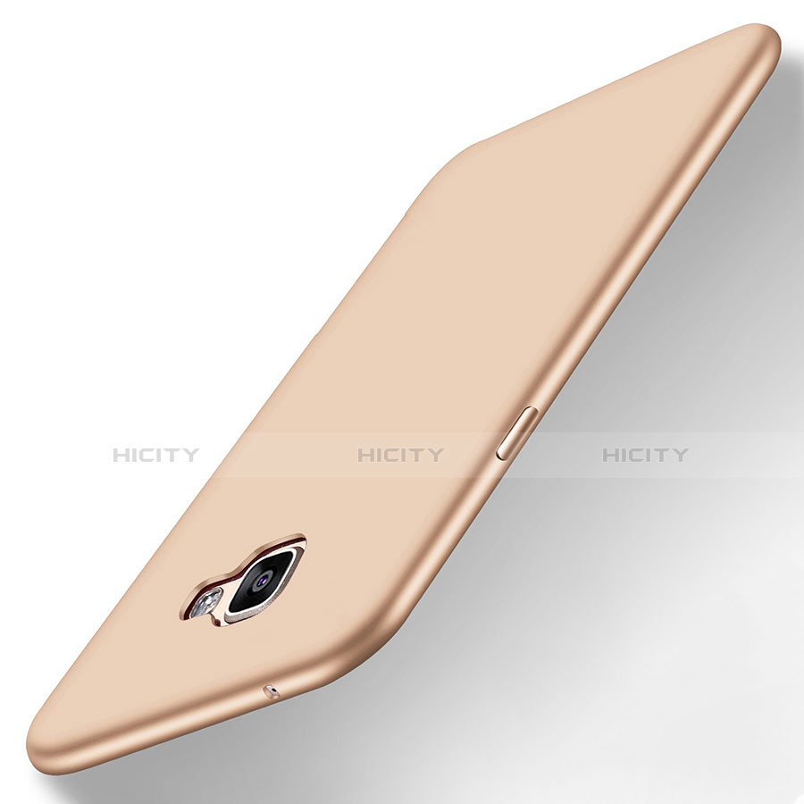 Carcasa Silicona Ultrafina Goma S05 para Samsung Galaxy A9 (2016) A9000 Oro