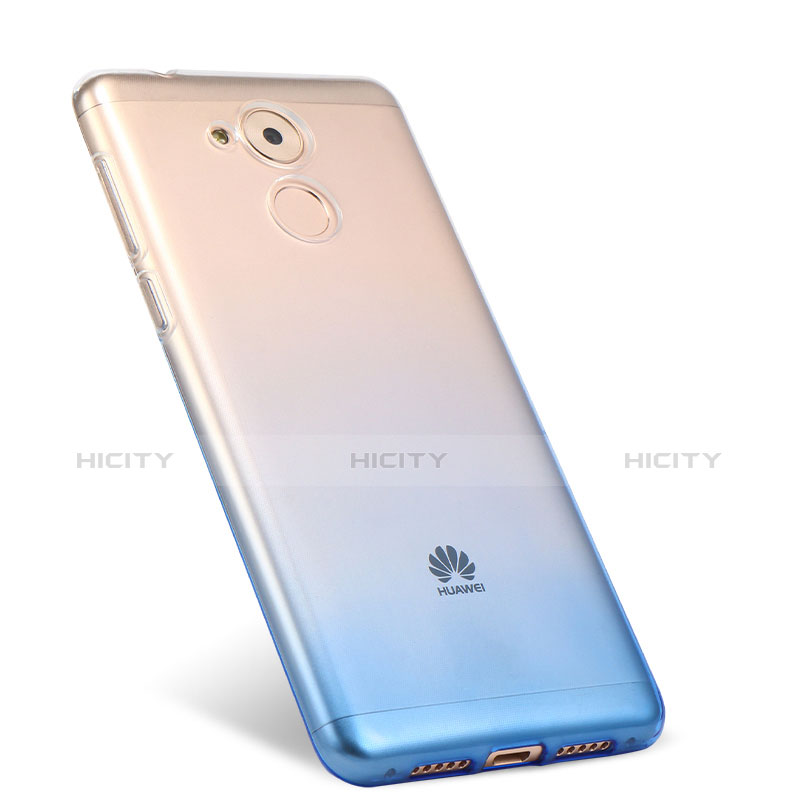 Carcasa Silicona Ultrafina Transparente Gradiente para Huawei Enjoy 6S Azul