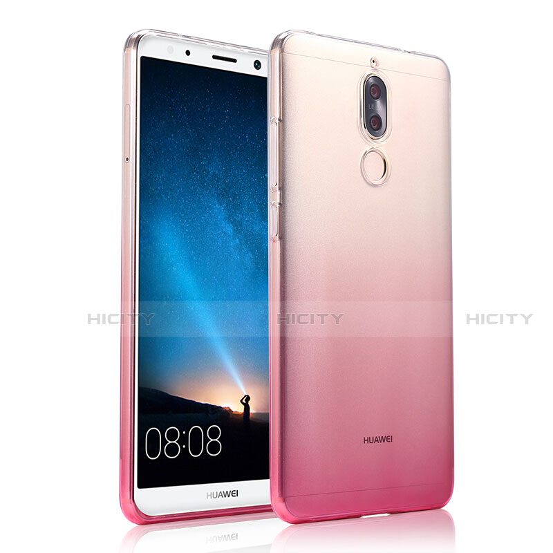Carcasa Silicona Ultrafina Transparente Gradiente para Huawei G10 Rosa