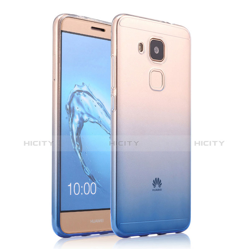 Carcasa Silicona Ultrafina Transparente Gradiente para Huawei G9 Plus Azul