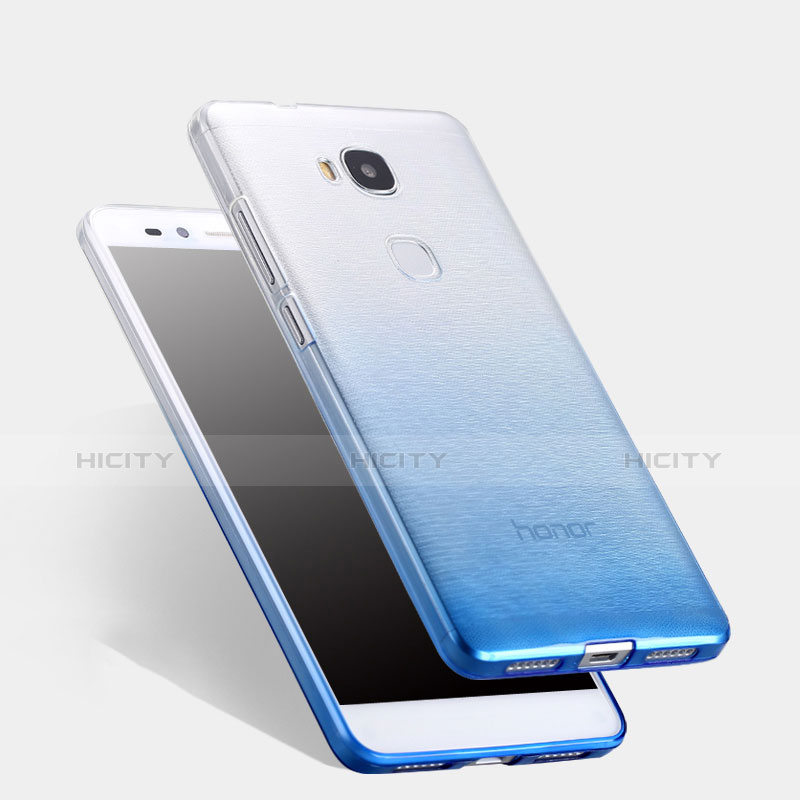 Carcasa Silicona Ultrafina Transparente Gradiente para Huawei GR5 Azul Cielo