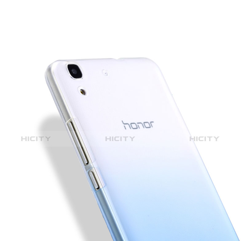 Carcasa Silicona Ultrafina Transparente Gradiente para Huawei Honor 4A Azul