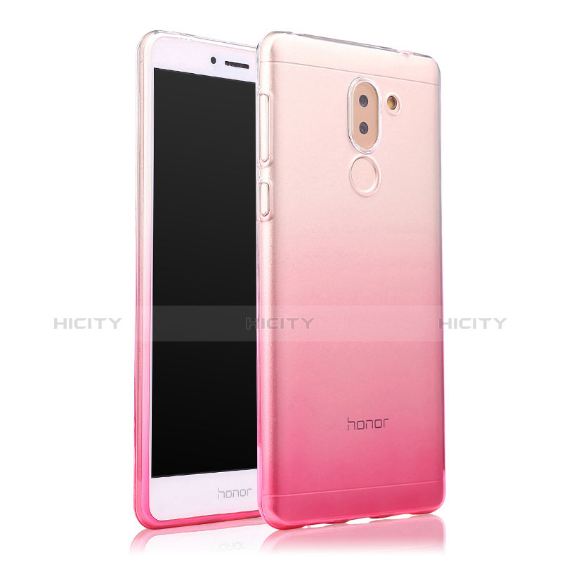 Carcasa Silicona Ultrafina Transparente Gradiente para Huawei Honor 6X Pro Rosa