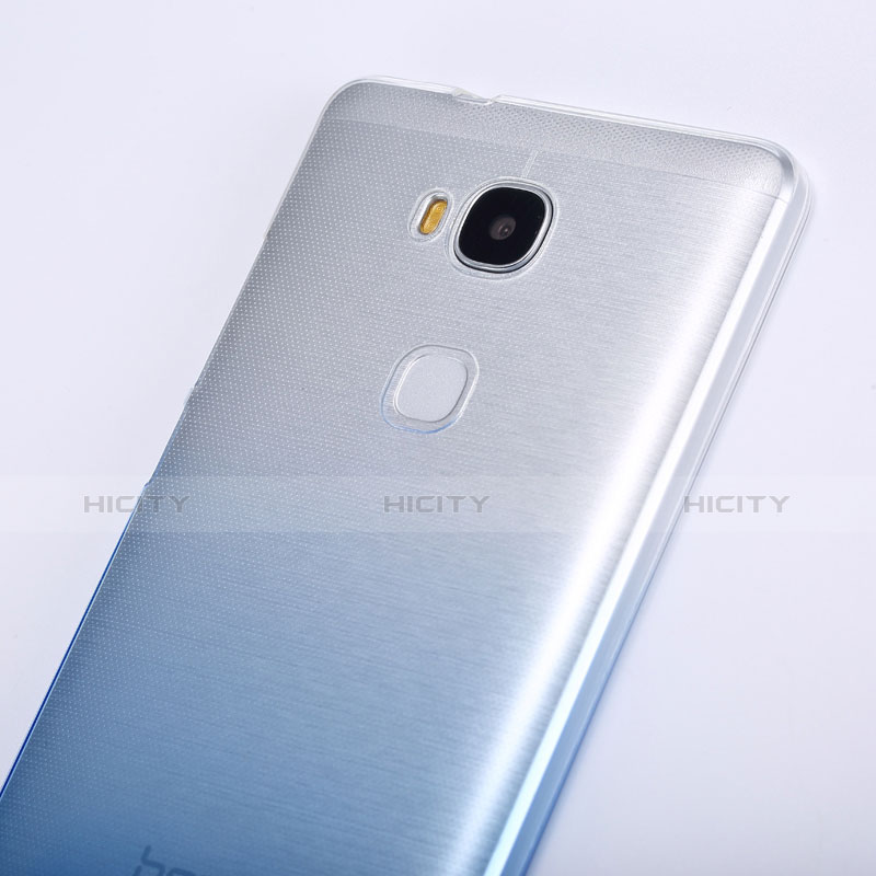 Carcasa Silicona Ultrafina Transparente Gradiente para Huawei Honor Play 5X Azul Cielo