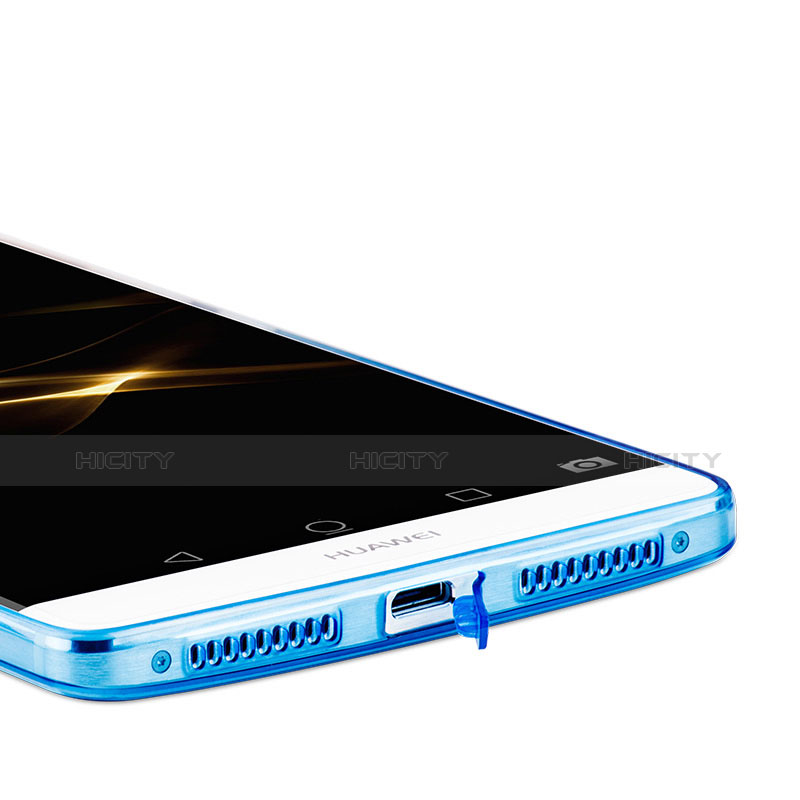 Carcasa Silicona Ultrafina Transparente Gradiente para Huawei Mate 8 Azul