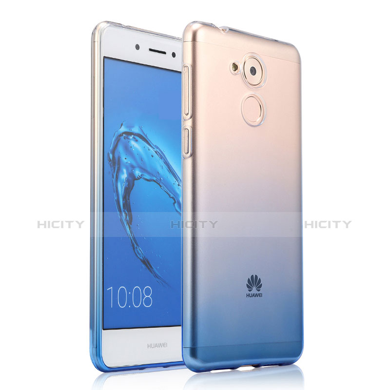 Carcasa Silicona Ultrafina Transparente Gradiente para Huawei Nova Smart Azul