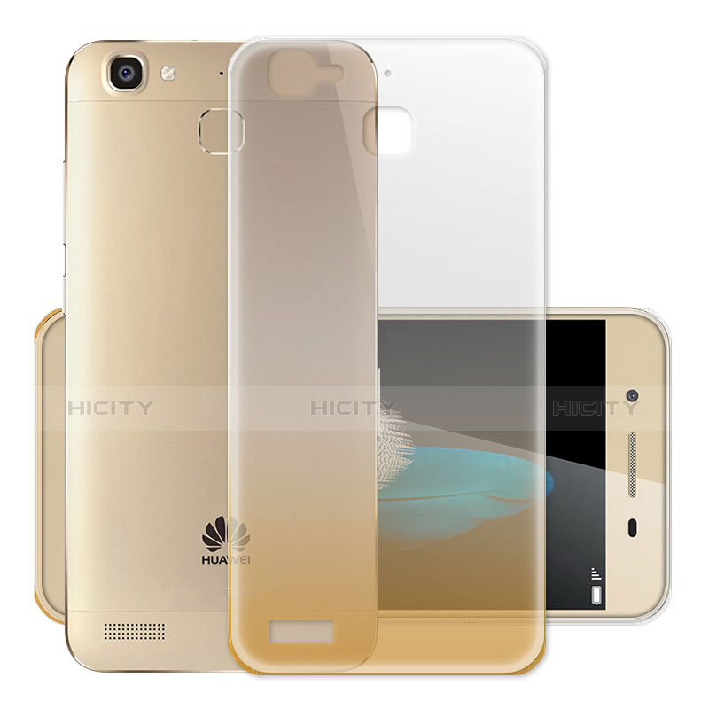 Carcasa Silicona Ultrafina Transparente Gradiente para Huawei P8 Lite Smart Oro