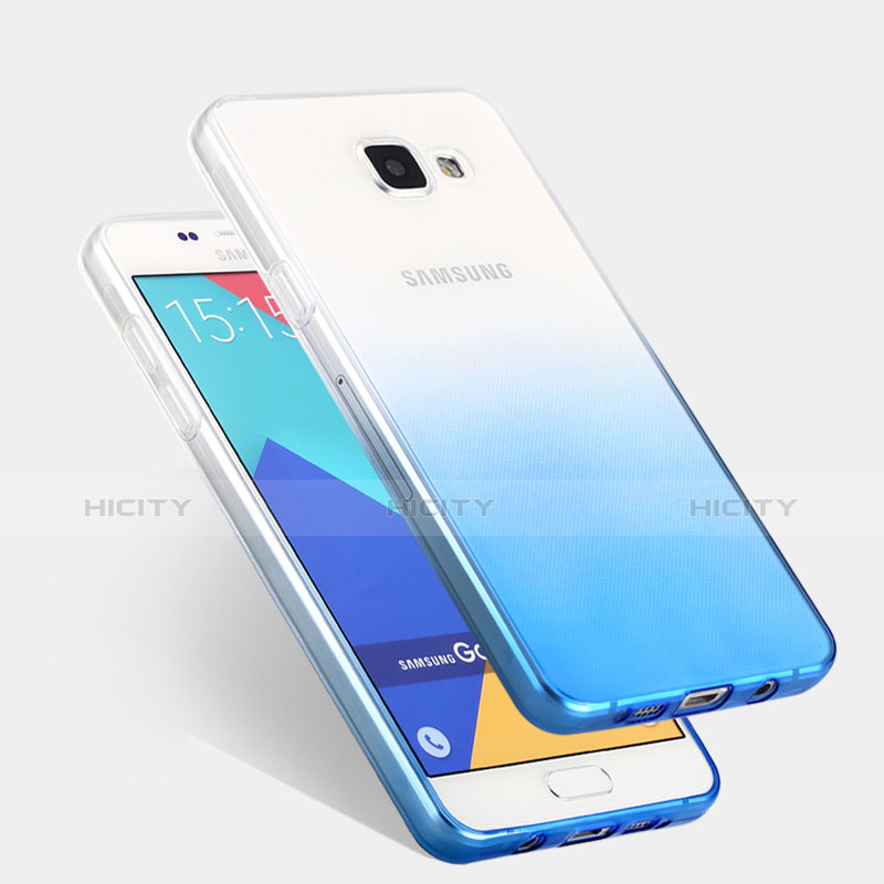 Carcasa Silicona Ultrafina Transparente Gradiente para Samsung Galaxy A5 (2016) SM-A510F Azul