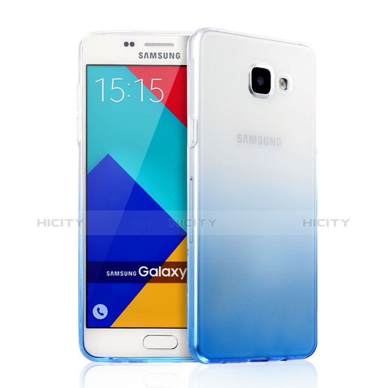 Carcasa Silicona Ultrafina Transparente Gradiente para Samsung Galaxy A5 (2016) SM-A510F Azul