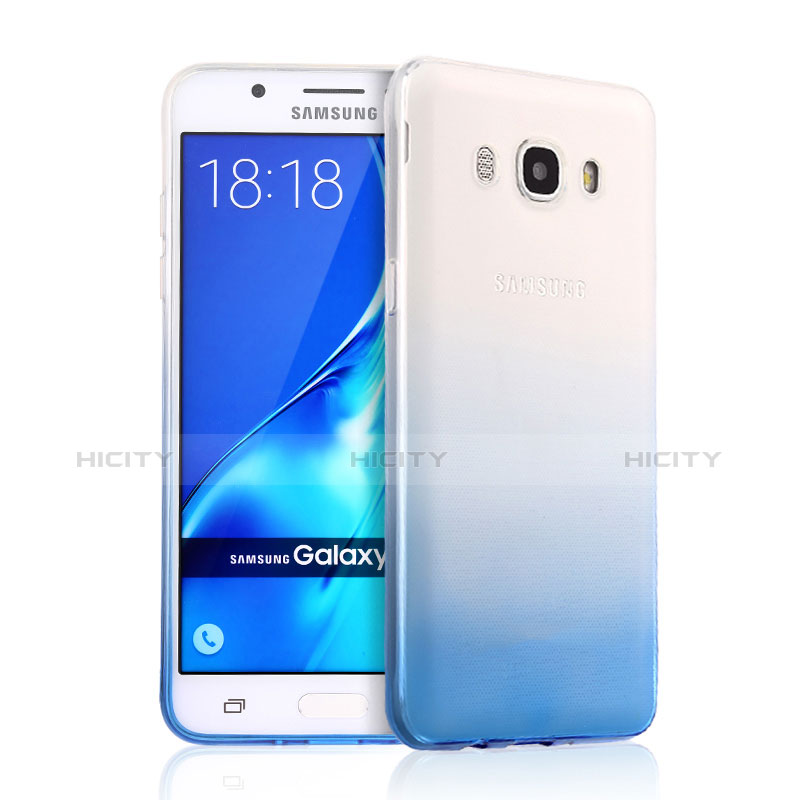 Carcasa Silicona Ultrafina Transparente Gradiente para Samsung Galaxy J5 (2016) J510FN J5108 Azul