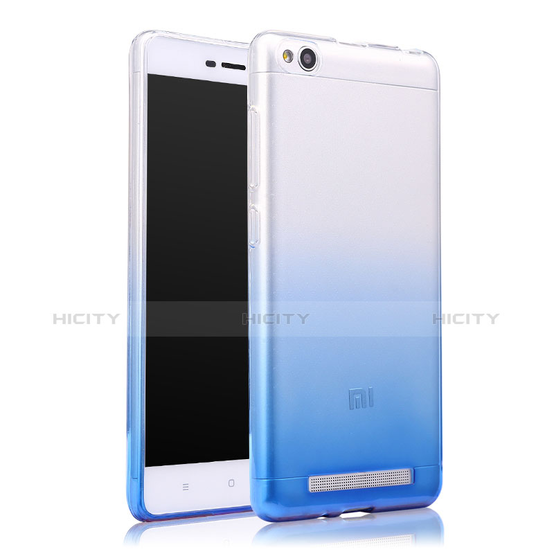 Carcasa Silicona Ultrafina Transparente Gradiente para Xiaomi Redmi 3 Azul
