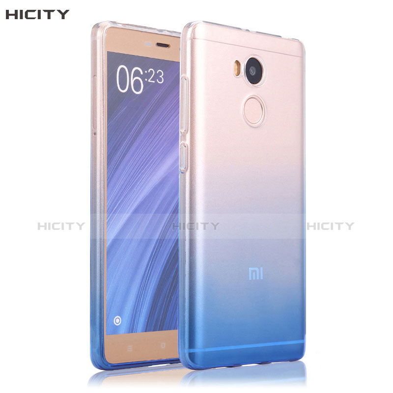 Carcasa Silicona Ultrafina Transparente Gradiente para Xiaomi Redmi 4 Prime High Edition Azul