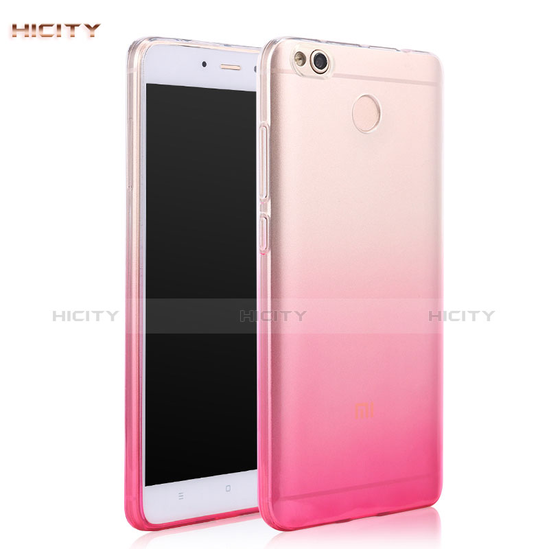 Carcasa Silicona Ultrafina Transparente Gradiente para Xiaomi Redmi 4X Rosa