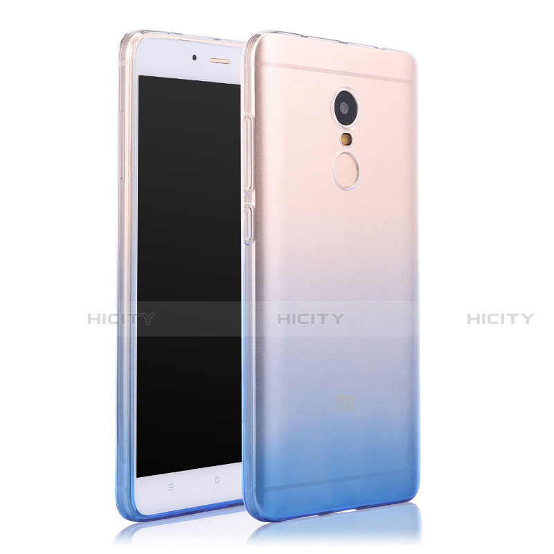 Carcasa Silicona Ultrafina Transparente Gradiente para Xiaomi Redmi Note 4X Azul