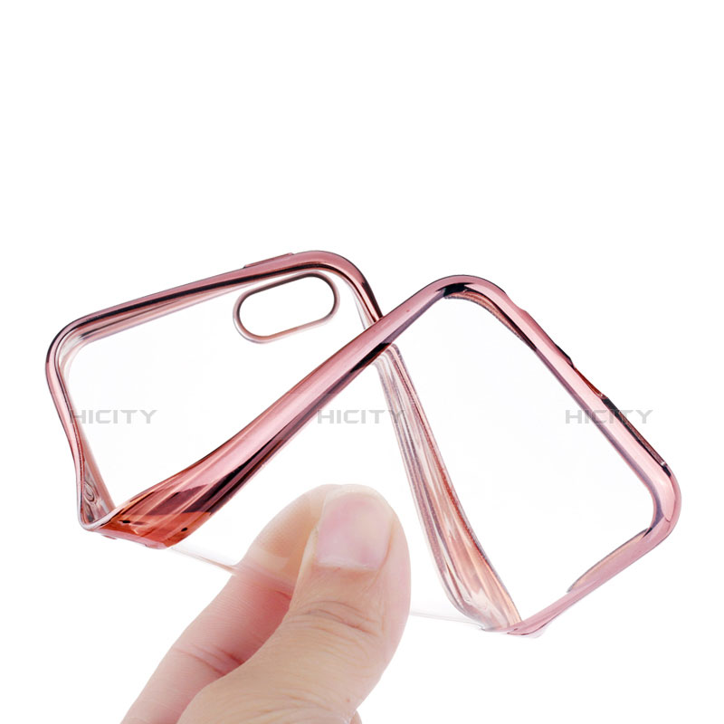Carcasa Silicona Ultrafina Transparente H03 para Apple iPhone 5S Rosa