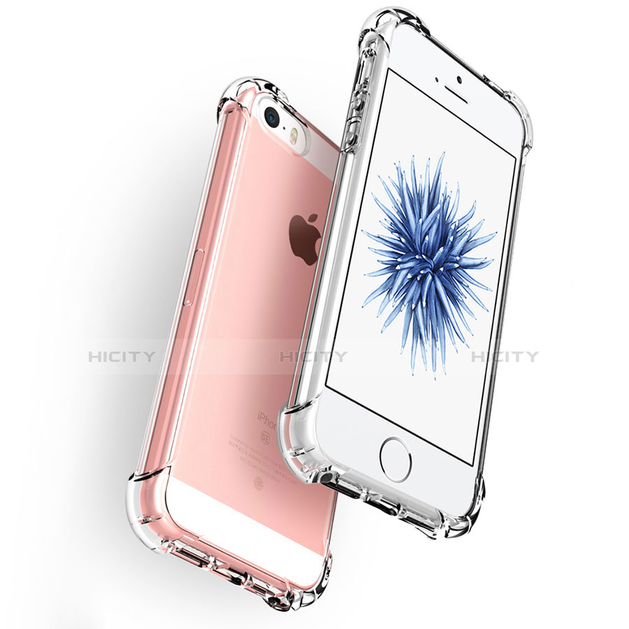 Carcasa Silicona Ultrafina Transparente H04 para Apple iPhone 5 Claro
