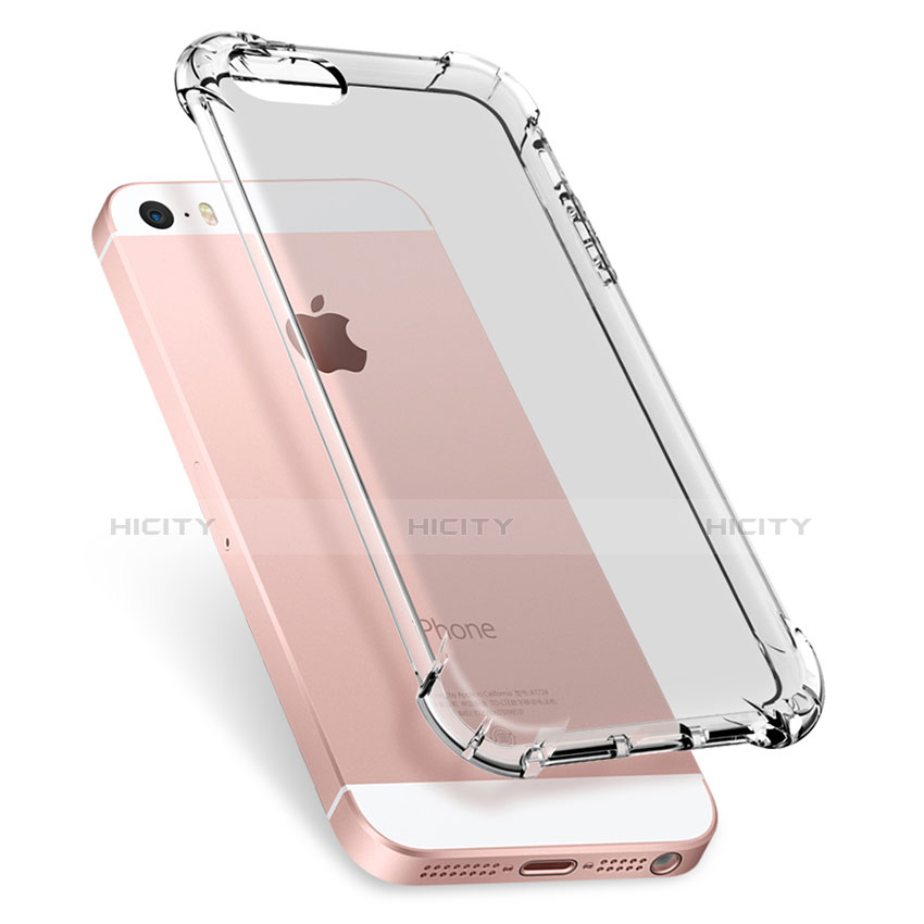 Carcasa Silicona Ultrafina Transparente H04 para Apple iPhone 5 Claro