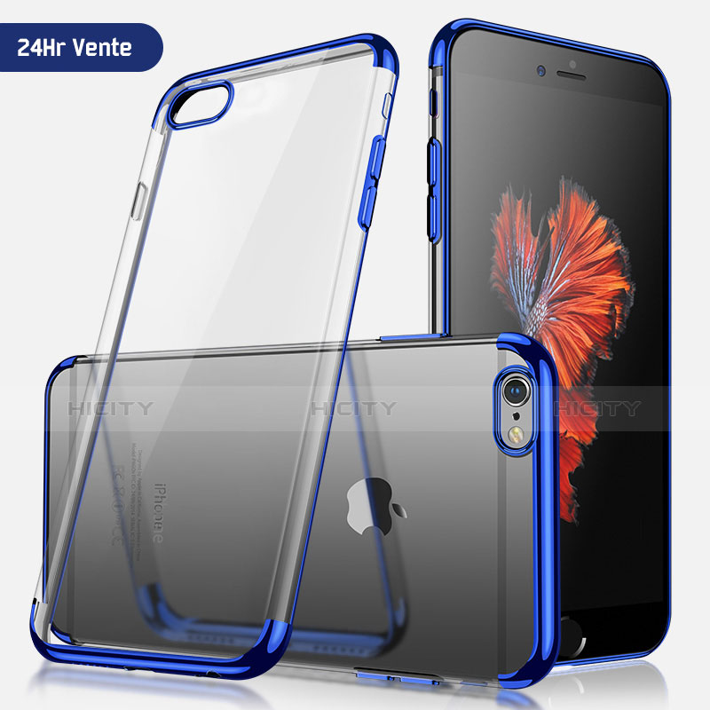 Carcasa Silicona Ultrafina Transparente H04 para Apple iPhone 8 Azul
