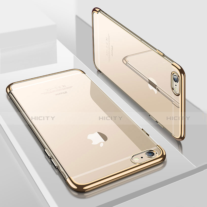 Carcasa Silicona Ultrafina Transparente H04 para Apple iPhone SE3 ((2022)) Oro