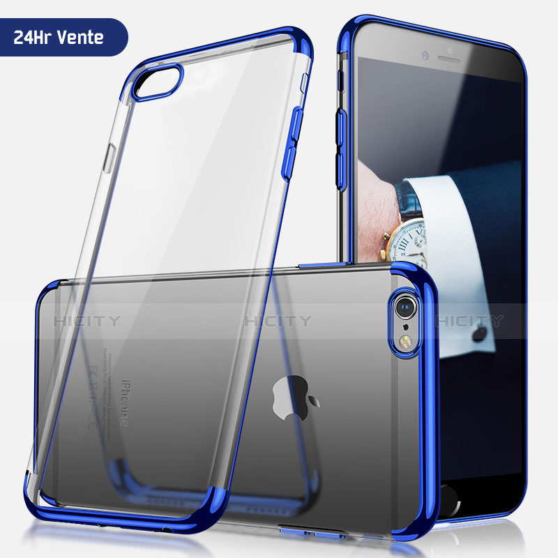 Carcasa Silicona Ultrafina Transparente H05 para Apple iPhone 6S Azul